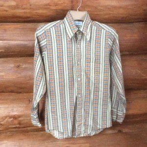Rob Roy Vintage 60's/70's Cowboy Western Festival Button Down Shirt Boys Size 18
